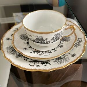 RARE! A. Lanthernier & Co France Cup, Saucer and Dessert plate